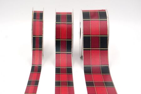 Rot, Schwarz und Gold Karierter Band_AI